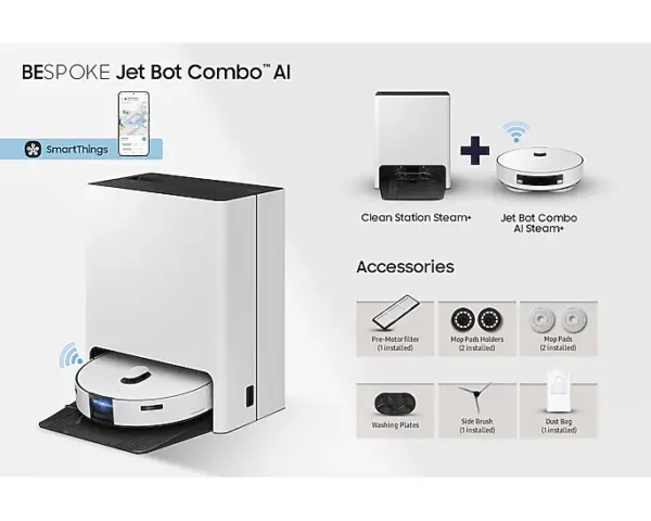 Samsung Jet Bot Combo AI VR7MD97714G - Beige - Effektiv rengøring - Billede 6